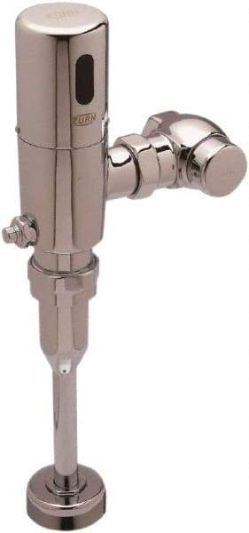 Zurn - 3/4" Spud Coupling, 1" Pipe, Urinal Automatic Flush Valve - Single Flush, 0.125 Gal per Flush, Chrome Cover, Powered by 4 AA Batteries - Americas Tooling