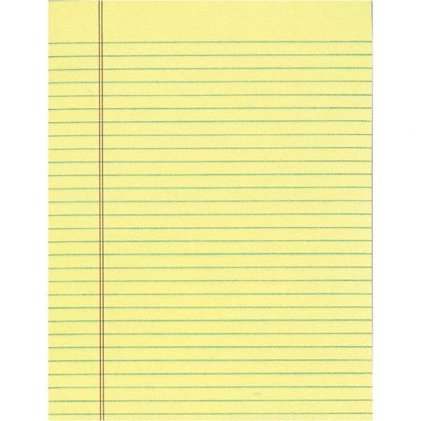 TOPS - 50 Sheet, 8-1/2 x 11", Legal/Wide (Style) Legal Pad - Canary - Americas Tooling