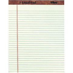 TOPS - 50 Sheet, 8-1/2 x 11-3/4", Legal/Wide (Style) Legal Pad - Green Tint - Americas Tooling