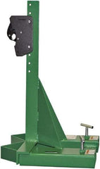 Valley Craft - 1,000 Lb Load Capacity, 30, 55 & 85 Gal Forklift Drum Handler - Steel Wheels - Americas Tooling