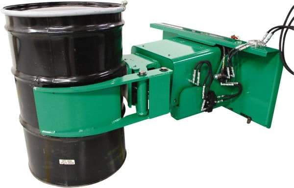 Valley Craft - 2,000 Lb Load Capacity, 30, 55 & 85 Gal Forklift Drum Rotator - For 30 Gal, 55 Gal & 85 Gal Drums - Americas Tooling