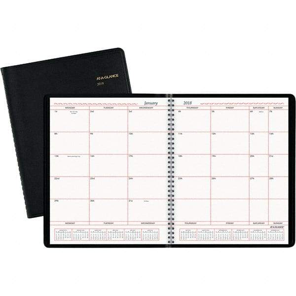 AT-A-GLANCE - 24 Sheet, 8 x 10", Monthly Planner - Black - Americas Tooling