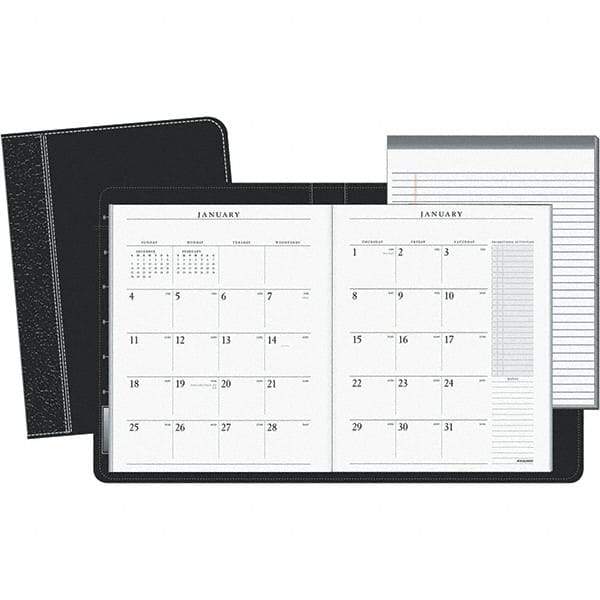 AT-A-GLANCE - 24 Sheet, 9 x 11", Monthly Padfolio - Black & White - Americas Tooling