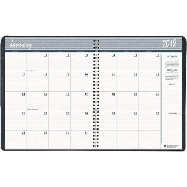 House of Doolittle - 24 Sheet, 6-7/8 x 8-3/4", Monthly Planner - Black - Americas Tooling