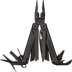 Leatherman - 1 Piece, Multi-Tool Set with 18 Functions - Black, 4" Closed Length - Americas Tooling