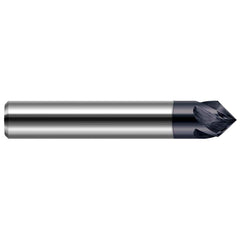 Harvey Tool - 3/16" Diam 60°/120° 2-Flute Single End Solid Carbide Chamfer Mill - Exact Industrial Supply