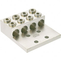 Panduit - 2 AWG Noninsulated Lug Connection Square Ring Terminal - 1/2" Stud, 5-1/2" OAL x 5.31" Wide, Tin Plated Aluminum Contact - Americas Tooling