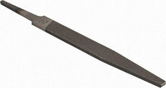 PFERD - 4" Long, Smooth Cut, Flat American-Pattern File - Single, Double Cut, 0.09" Overall Thickness, Tang - Americas Tooling