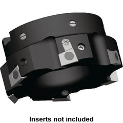 Kennametal - 4 Inserts, 63mm Cut Diam, 22mm Arbor Diam, 9.5mm Max Depth of Cut, Indexable Square-Shoulder Face Mill - 0/90° Lead Angle, 40mm High, BGHX 15L5... Insert Compatibility, Series Fix-Perfect - Americas Tooling