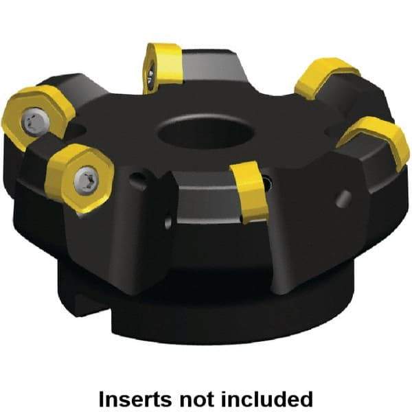 Kennametal - 6 Inserts, 2.997" Cutter Diam, 0.064" Max Depth of Cut, Indexable High-Feed Face Mill - 0.8661" Arbor Hole Diam, 1.575" High, KSHR Toolholder, HNGJ 0905.. Inserts, Series Dodeka Mini High-Feed - Americas Tooling