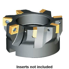 Kennametal - 6 Inserts, 63mm Cut Diam, 22mm Arbor Diam, 6.57mm Max Depth of Cut, Indexable Square-Shoulder Face Mill - 0/90° Lead Angle, 40mm High, SP.T 10T3.. Insert Compatibility, Series KSSM - Americas Tooling