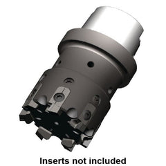 Kennametal - 8 Inserts, 63mm Cut Diam, 63mm Arbor Diam, 3mm Max Depth of Cut, Indexable Square-Shoulder Face Mill - 0/90° Lead Angle, 122mm High, Through Coolant, Series AluMill - Americas Tooling