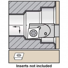 Kennametal - 6.91mm Min Bore Diam, 65mm OAL, 6mm Shank Diam, A-SCLD Indexable Boring Bar - CD.. S4T002 Insert, Screw Holding Method - Americas Tooling
