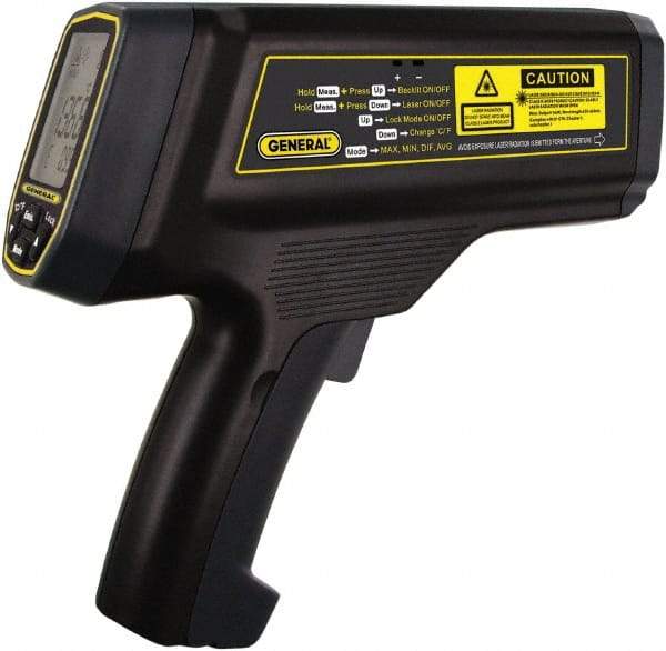 General - 200 to 1200°C (392 to 4352°F) Infrared Thermometer - 100:1 Distance to Spot Ratio - Americas Tooling