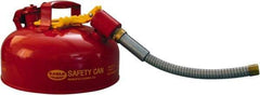 Eagle - 1 Gal Steel Type II Safety Can - 7-1/4" High x 11-1/4" Diam, Red - Americas Tooling