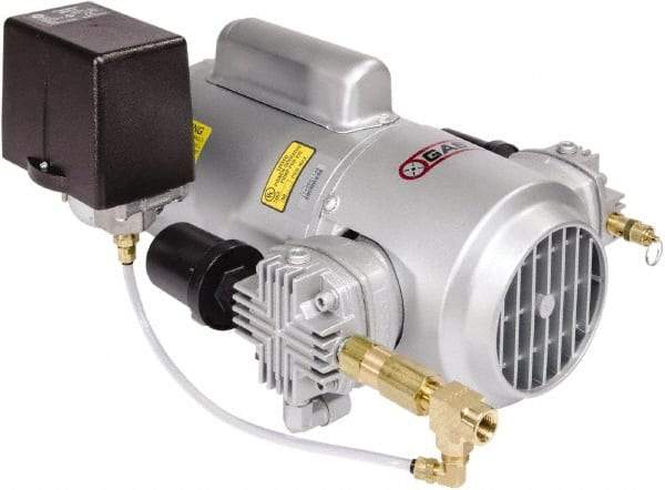 Gast - 3/4 hp, 5.4 CFM, 50 Max psi Piston Compressor Pump - 115/230-1 Volt, 16.97" Long x 13.19" Wide x 8.94" High - Americas Tooling