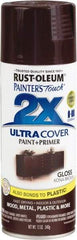 Rust-Oleum - Kona Brown, Gloss, Enamel Spray Paint - 8 Sq Ft per Can, 12 oz Container, Use on Multipurpose - Americas Tooling