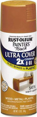 Rust-Oleum - Warm Caramel, Satin, Enamel Spray Paint - 8 Sq Ft per Can, 12 oz Container, Use on Multipurpose - Americas Tooling