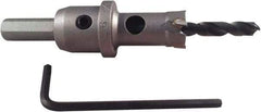 Disston - 2-1/8" Diam, 3/16" Cutting Depth, Hole Saw - Carbide-Tipped Saw, Toothed Edge - Americas Tooling