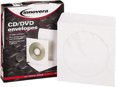 innovera - 50 Piece White CD/DVD Envelope - 5" High x 5" Wide - Americas Tooling