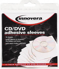 innovera - 100 Piece Clear CD/DVD Sleeves - 5" High x 5" Wide - Americas Tooling