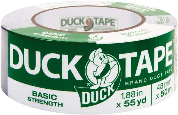 Duck - 1-7/8" x 55 Yds Gray Duct Tape - 6 mil, Rubber Adhesive, Vinyl Backing, 18 Lb/ln Tensile Strength, Series DUC - Americas Tooling