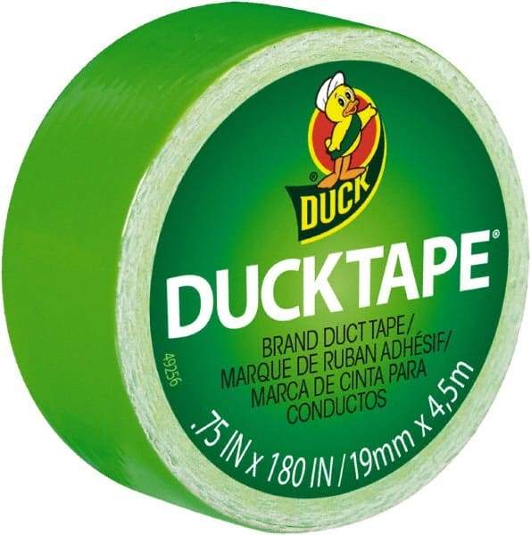 Duck - 3/4" x 5 Yds Green Duct Tape - 9 mil, Rubber Adhesive, Vinyl Backing, 22 Lb/ln Tensile Strength, Series DUC - Americas Tooling