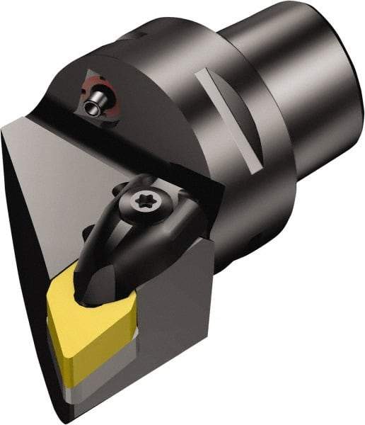 Sandvik Coromant - Left Hand Cut, Size C4, DNMG 150608 Insert Compatiblity, Internal or External Modular Turning & Profiling Cutting Unit Head - 27mm Ctr to Cutting Edge, 55mm Head Length, Through Coolant, Series T-Max P - Americas Tooling