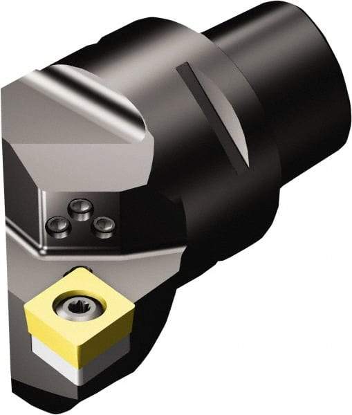 Sandvik Coromant - Left Hand Cut, Size C4, CCMT 12 04 08 & CCMT 432 Insert Compatiblity, Internal Modular Turning & Profiling Cutting Unit Head - 27mm Ctr to Cutting Edge, 50mm Head Length, Through Coolant, Series CoroTurn 107 - Americas Tooling