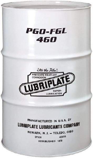 Lubriplate - 55 Gal Drum, Synthetic Gear Oil - 17°F to 443°F, 477 St Viscosity at 40°C, 83 St Viscosity at 100°C, ISO 460 - Americas Tooling