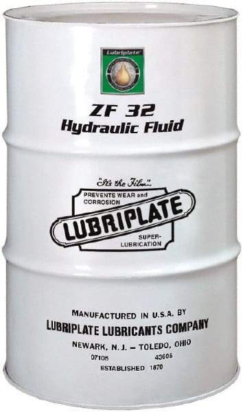 Lubriplate - 55 Gal Drum, Mineral Hydraulic Oil - SAE 10, ISO 32, 34.79 cSt at 40°, 5.2 cSt at 100°C - Americas Tooling