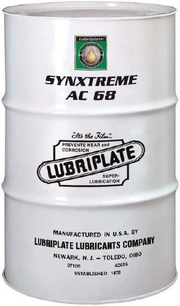 Lubriplate - 55 Gal Drum, ISO 68, SAE 20, Air Compressor Oil - 30°F to 430°, 66 Viscosity (cSt) at 40°C, 9 Viscosity (cSt) at 100°C - Americas Tooling