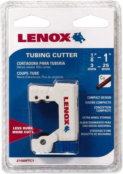 Lenox - 1/8" to 1" Pipe Capacity, Tube Cutter - Cuts Copper - Americas Tooling