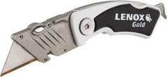 Lenox - Fixed Folding Utility Knife - White Metal Handle, 1 Blade Included - Americas Tooling