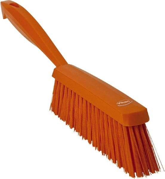 Vikan - 14" OAL, Polyester Staple Set Bench Brush - 2" Bristle Length, 6-3/8" Long Head, Orange - Americas Tooling