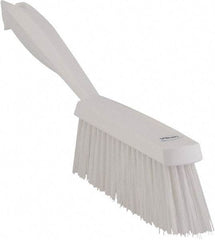 Vikan - 14" OAL, Polyester Staple Set Bench Brush - 2" Bristle Length, 6-3/8" Long Head, White - Americas Tooling