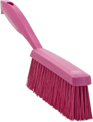 Vikan - 14" OAL, Polyester Staple Set Bench Brush - 2" Bristle Length, 6-3/8" Long Head, Pink - Americas Tooling