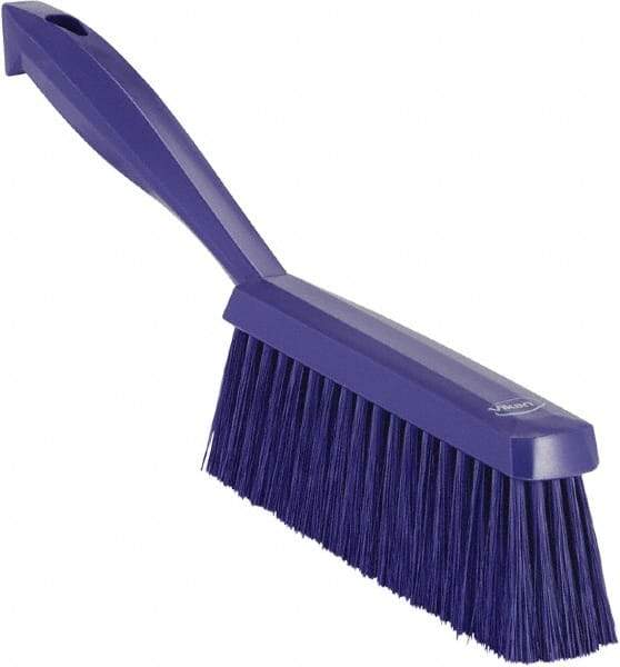 Vikan - 14" OAL, Polyester Staple Set Bench Brush - 2" Bristle Length, 6-3/8" Long Head, Purple - Americas Tooling