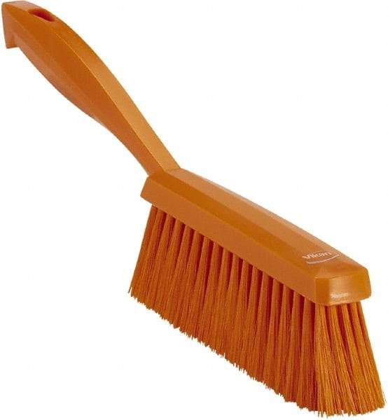 Vikan - 14" OAL, Polyester Staple Set Bench Brush - 2" Bristle Length, 6-3/8" Long Head, Orange - Americas Tooling