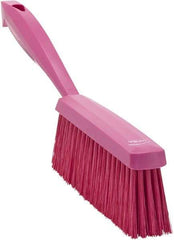 Vikan - 14" OAL, Polyester Staple Set Bench Brush - 2" Bristle Length, 6-3/8" Long Head, Pink - Americas Tooling