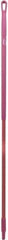 Vikan - 59 x 1-1/4" Fiberglass Squeegee Handle - European Threaded Connection, Pink - Americas Tooling