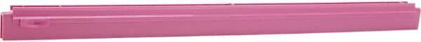 Vikan - 24" Rubber Blade Squeegee Refill - Double Edge, Pink, Plastic Holder - Americas Tooling