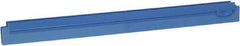 Vikan - 20" Rubber Blade Squeegee Refill - Double Edge, Blue, Plastic Holder - Americas Tooling