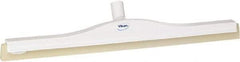 Vikan - 24" Foam Rubber Blade Floor Squeegee - Double Edge, White, Plastic Holder - Americas Tooling