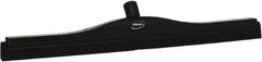 Vikan - 24" Foam Rubber Blade Bench Squeegee - Double Edge, Black, Plastic Holder - Americas Tooling