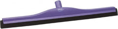 Vikan - 24" Foam Rubber Blade Bench Squeegee - Double Edge, Purple, Plastic Holder - Americas Tooling