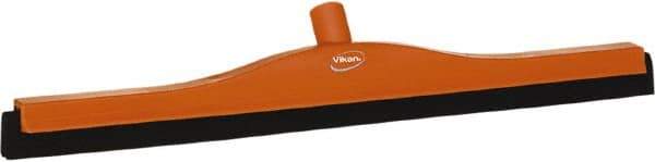 Vikan - 24" Foam Rubber Blade Bench Squeegee - Double Edge, Orange, Plastic Holder - Americas Tooling