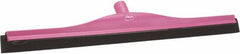 Vikan - 24" Foam Rubber Blade Bench Squeegee - Double Edge, Pink, Plastic Holder - Americas Tooling