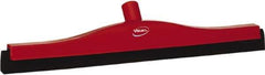 Vikan - 20" Foam Rubber Blade Bench Squeegee - Double Edge, Red, Plastic Holder - Americas Tooling