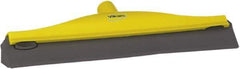 Vikan - 16" Rubber Blade Ceiling Squeegee - Double Edge, Yellow, Plastic Holder - Americas Tooling